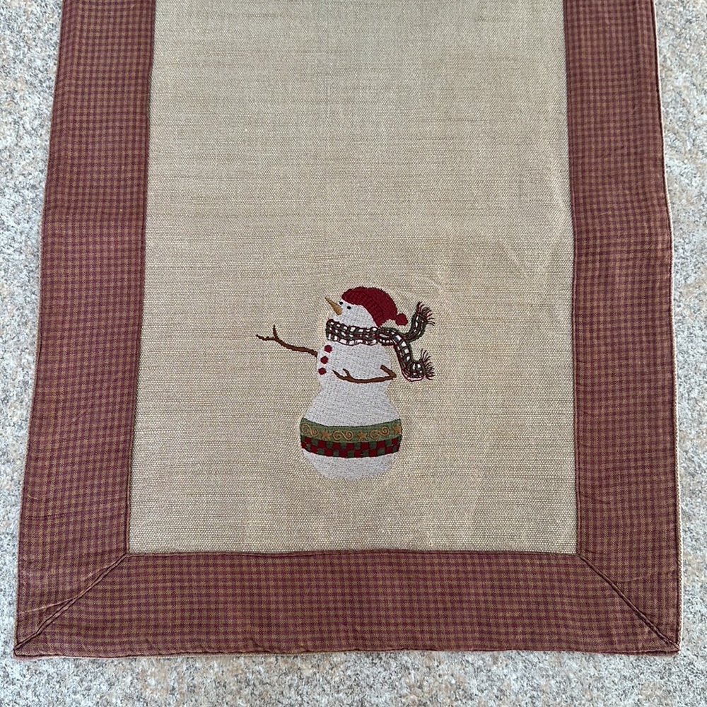 33 Inch Snowman Table Runner - Picture 7 of 10